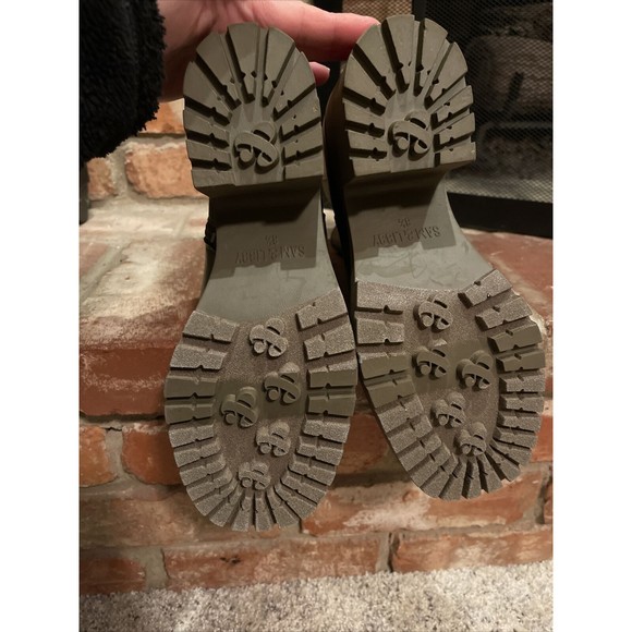 Sam & Libby Camila Boots Womens Size 8.5 Olive Green Heeled Chelsea Boot… - Picture 3 of 7